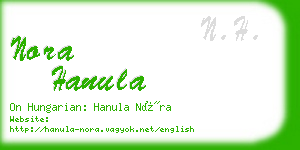 nora hanula business card